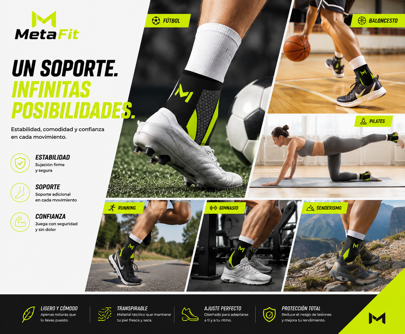 MetaFit - Tobillera de Estabilidad y Protección